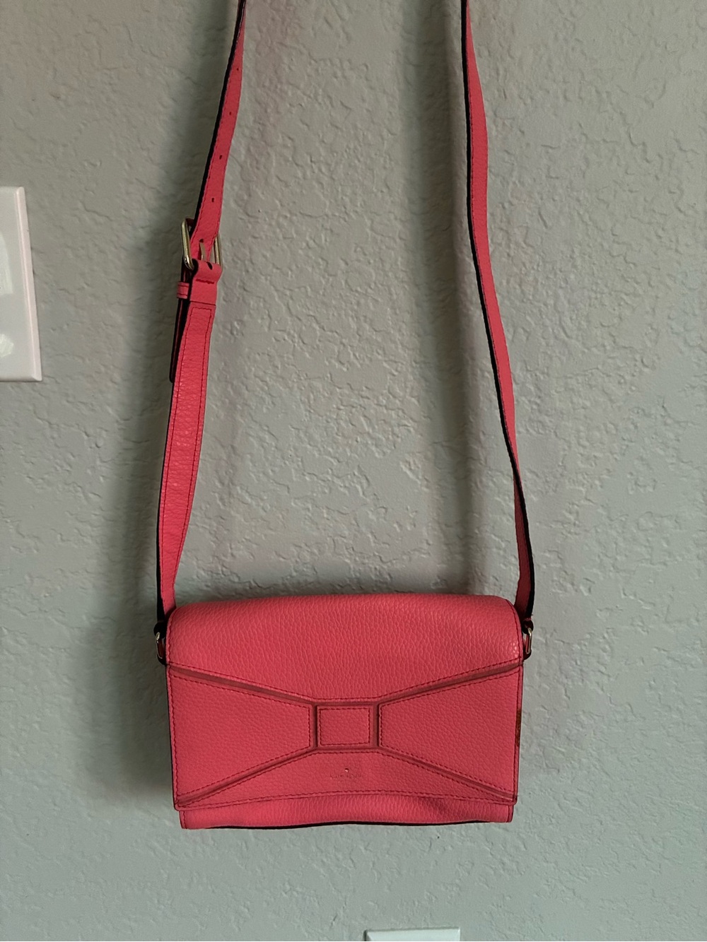 kate spade Coral Pink Leather Crossbody Bag